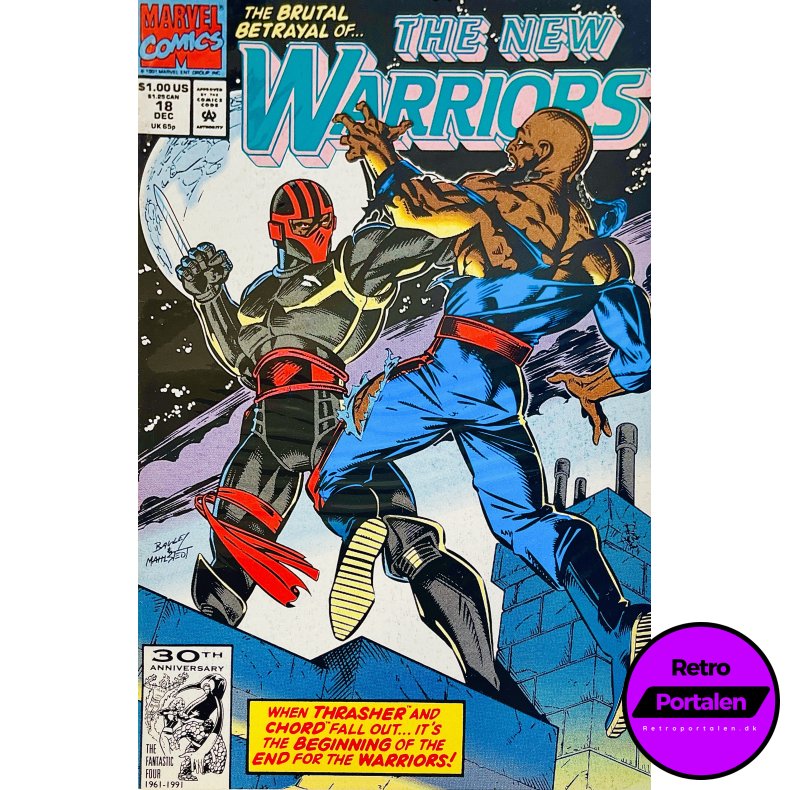 The New Warriors Vol. 1 Nr. 18 (1991) (Engelsk) (Marvel Comics) (Tegneserie)