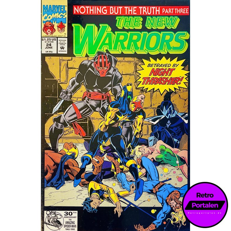 The New Warriors Vol. 1 Nr. 24 (1992) (Engelsk) (Marvel Comics) (Tegneserie)