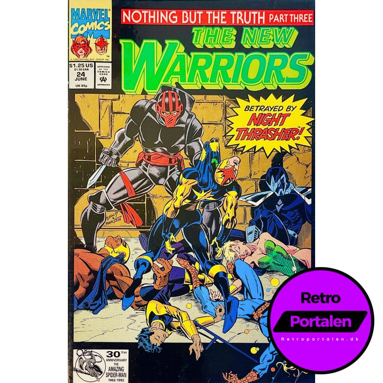The New Warriors Vol. 1 Nr. 24 (1992) (Engelsk) (Marvel Comics) (Tegneserie)