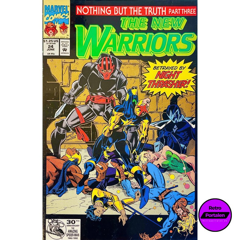 The New Warriors Vol. 1 Nr. 24 (1992) (Engelsk) (Marvel Comics) (Tegneserie)