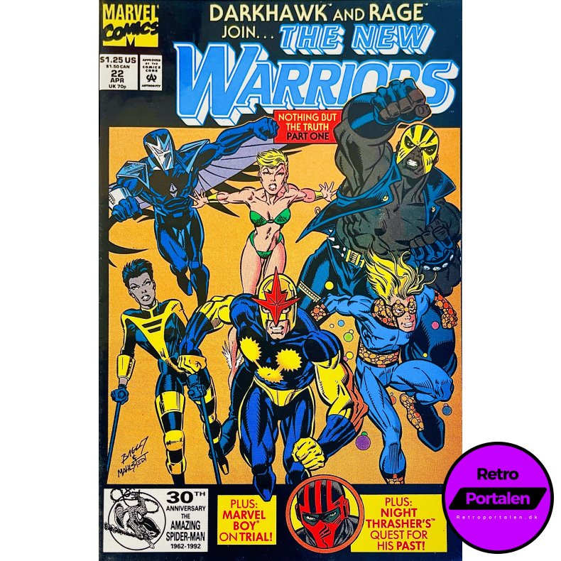 The New Warriors Vol. 1 Nr. 22 (1992) (Engelsk) (Marvel Comics) (Tegneserie)