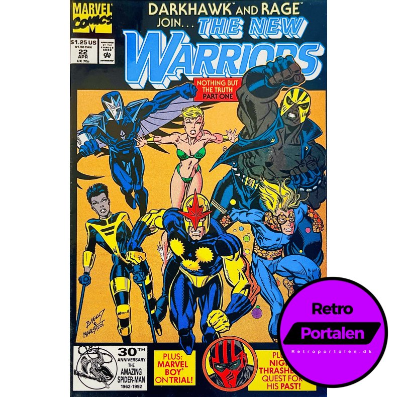 The New Warriors Vol. 1 Nr. 22 (1992) (Engelsk) (Marvel Comics) (Tegneserie)