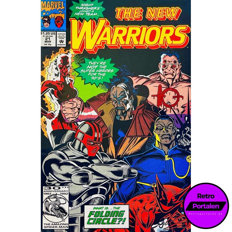 The New Warriors Vol. 1 Nr. 21 (1992) (Engelsk) (Marvel Comics) (Tegneserie)