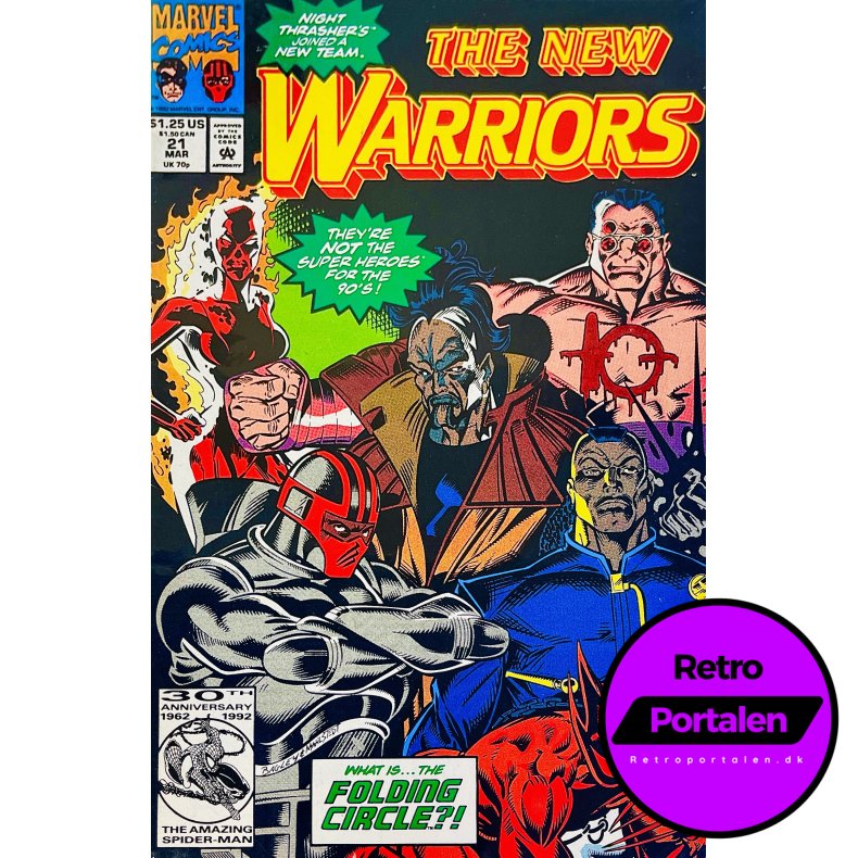 The New Warriors Vol. 1 Nr. 21 (1992) (Engelsk) (Marvel Comics) (Tegneserie)