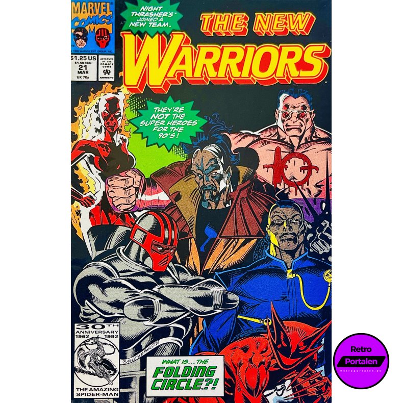 The New Warriors Vol. 1 Nr. 21 (1992) (Engelsk) (Marvel Comics) (Tegneserie)