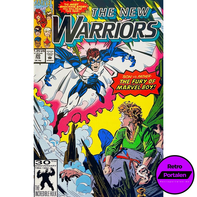 The New Warriors Vol. 1 Nr. 20 (1992) (Engelsk) (Marvel Comics) (Tegneserie)