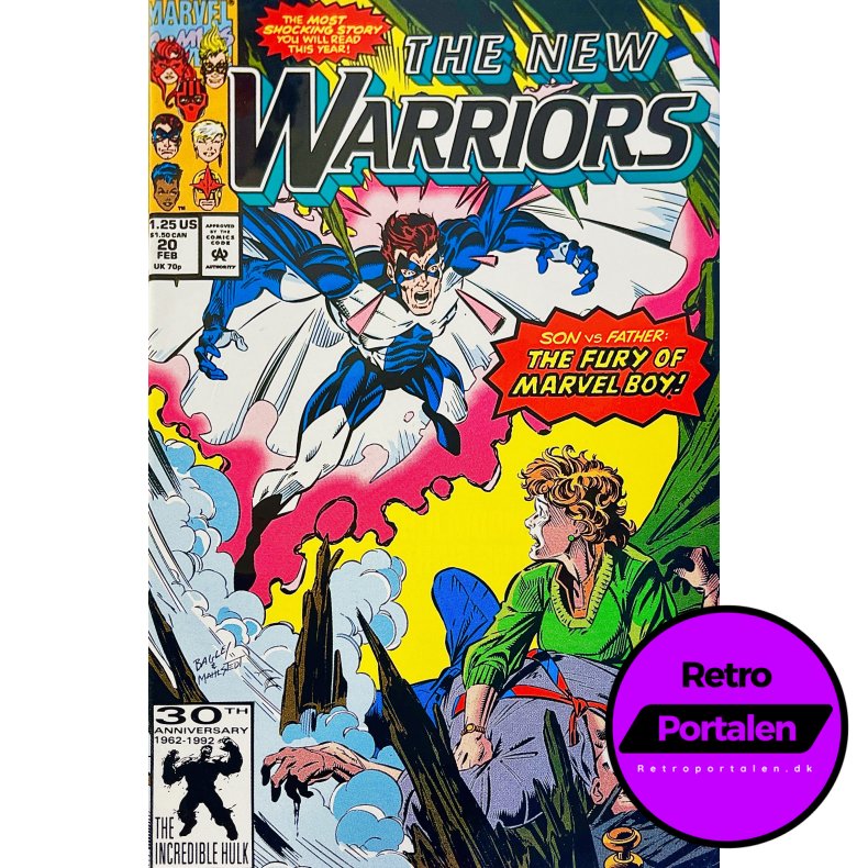 The New Warriors Vol. 1 Nr. 20 (1992) (Engelsk) (Marvel Comics) (Tegneserie)