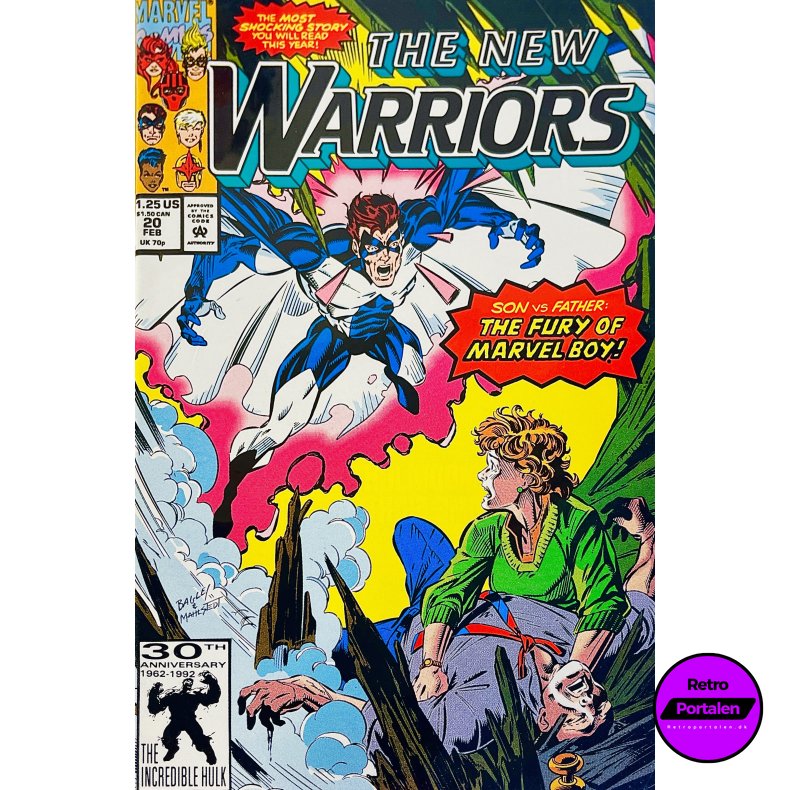 The New Warriors Vol. 1 Nr. 20 (1992) (Engelsk) (Marvel Comics) (Tegneserie)