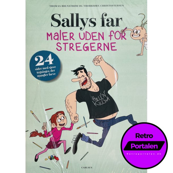 Sallys Far Maler Uden For Stregerne (NY) (1 stk.) (Malebog) (Carlsen)