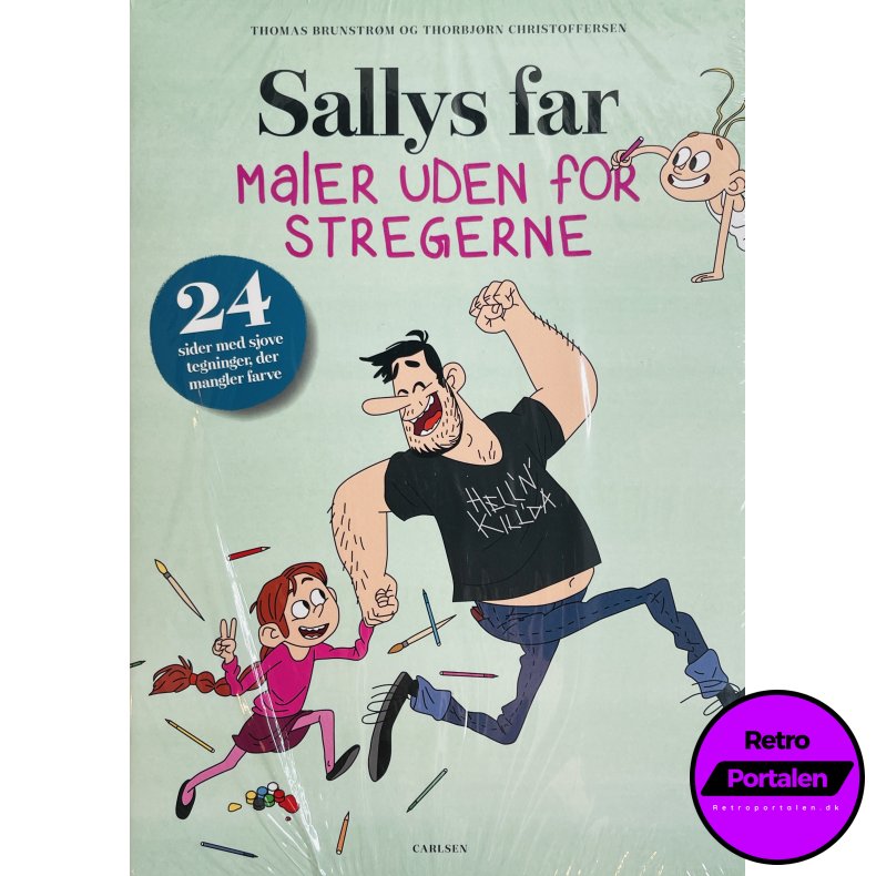 Sallys Far Maler Uden For Stregerne (NY) (1 stk.) (Malebog) (Carlsen)