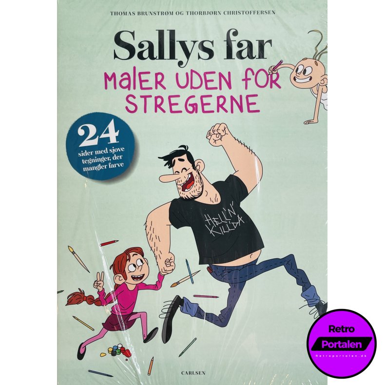 Sallys Far Maler Uden For Stregerne (NY) (1 stk.) (Malebog) (Carlsen)