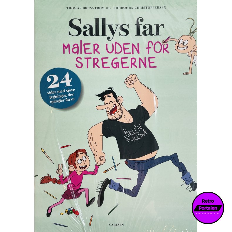 Sallys Far Maler Uden For Stregerne (NY) (1 stk.) (Malebog) (Carlsen)