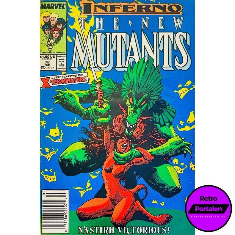 The New Mutants Vol. 1 Nr. 72 (1989) (Engelsk) (Marvel) (Tegneserie)