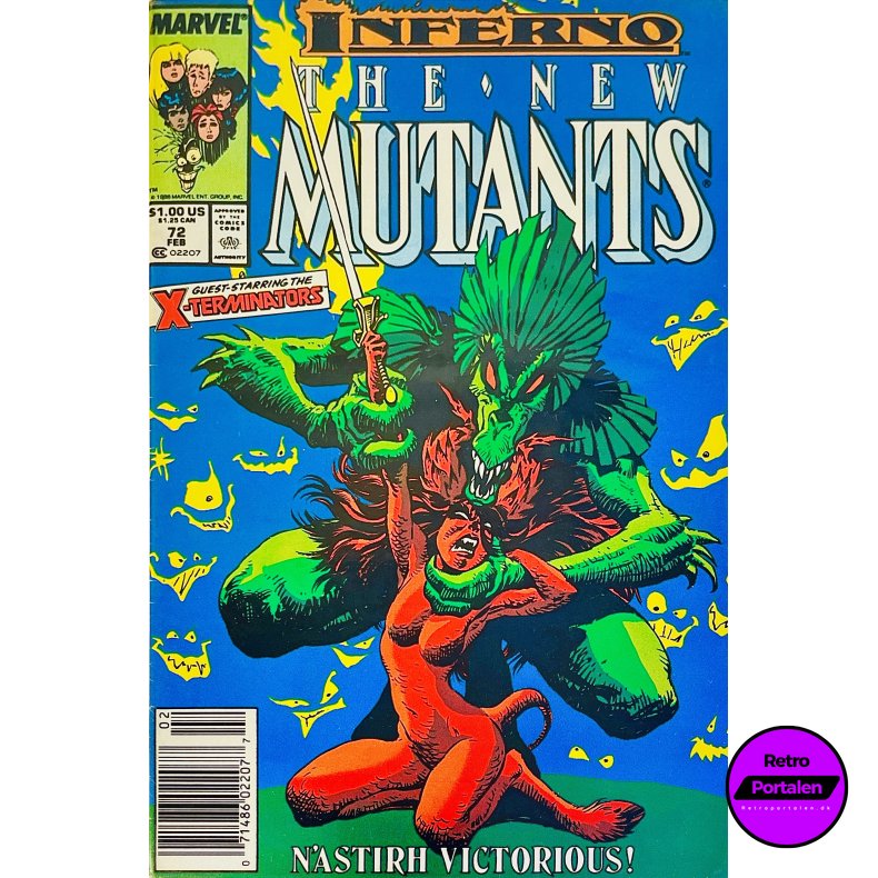 The New Mutants Vol. 1 Nr. 72 (1989) (Engelsk) (Marvel) (Tegneserie)