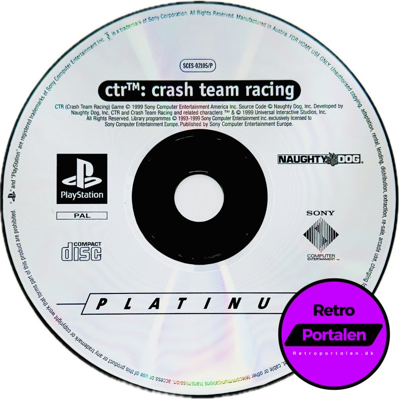 CTR: Crash Team Racing (L�s Spil) (Platinum) (PS1)