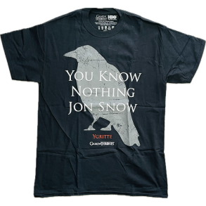 Game Of Thrones T-Shirt (NY) (Sort) (You Know Nothing Jon Snow)