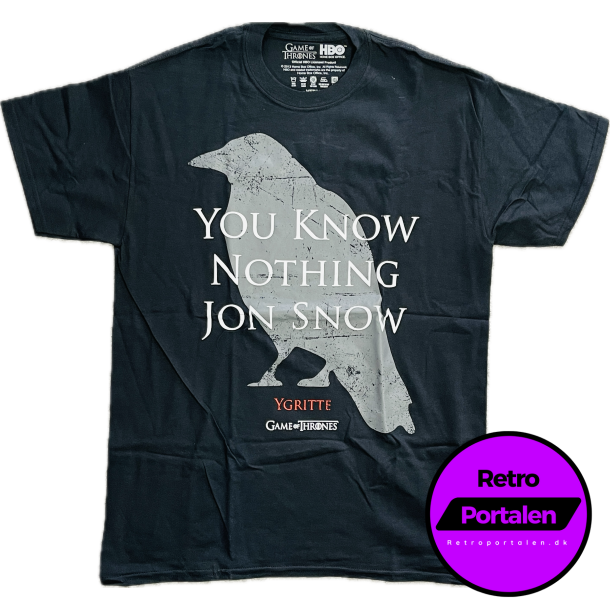 Game Of Thrones T-Shirt (NY) (Sort) (You Know Nothing Jon Snow)