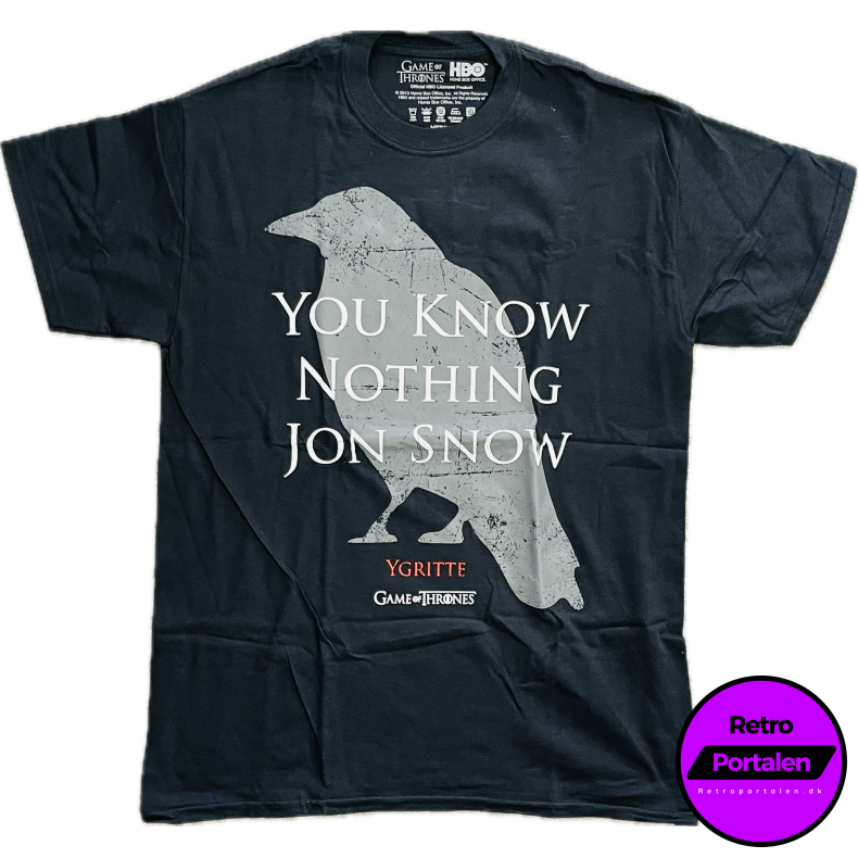 Game Of Thrones T-Shirt (NY) (Sort) (You Know Nothing Jon Snow)