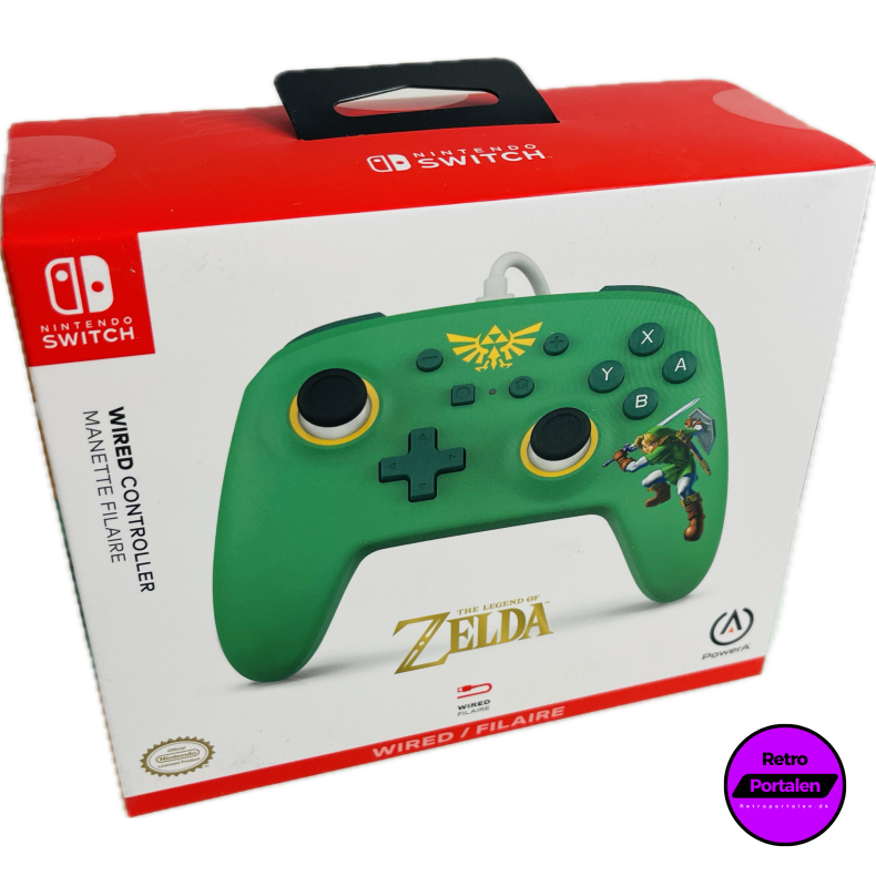 Nintendo Switch PowerA Wired Controller - Hyrule Defender (NY) (Gr�n) (Switch) (617885061912)
