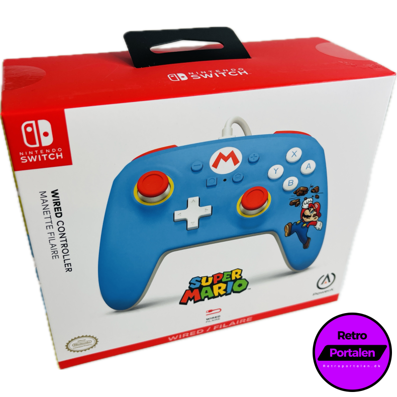Nintendo Switch PowerA Wired Controller - Brick Breaker Mario (NY) (Bl�) (Switch) (617885061813)