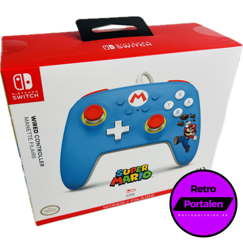Nintendo Switch PowerA Wired Controller - Brick Breaker Mario (NY) (Bl�) (Switch) (617885061813)
