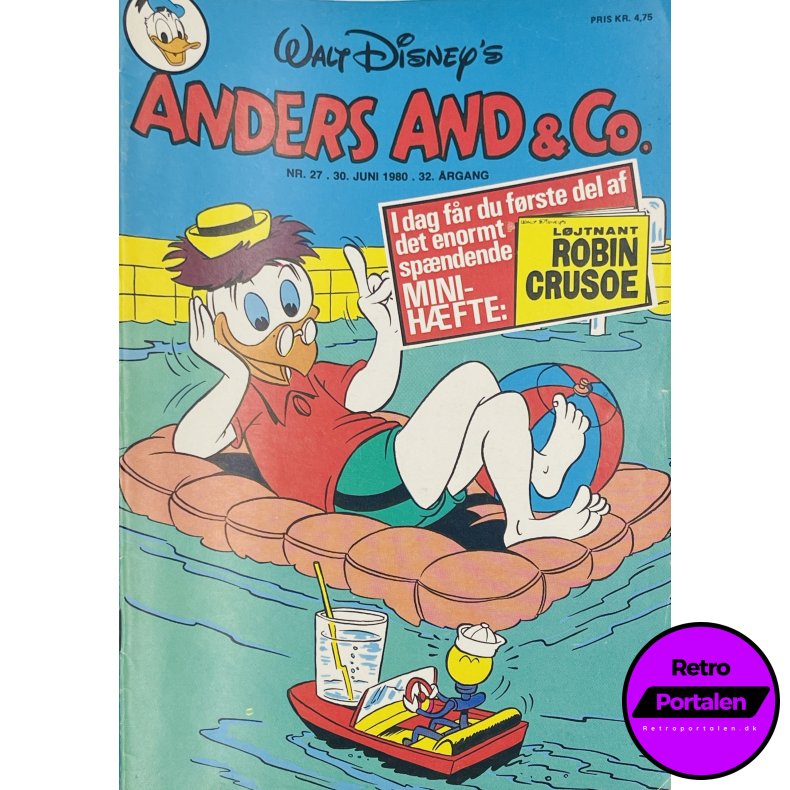 Anders And 1980 Nr. 27 m. Indl�g