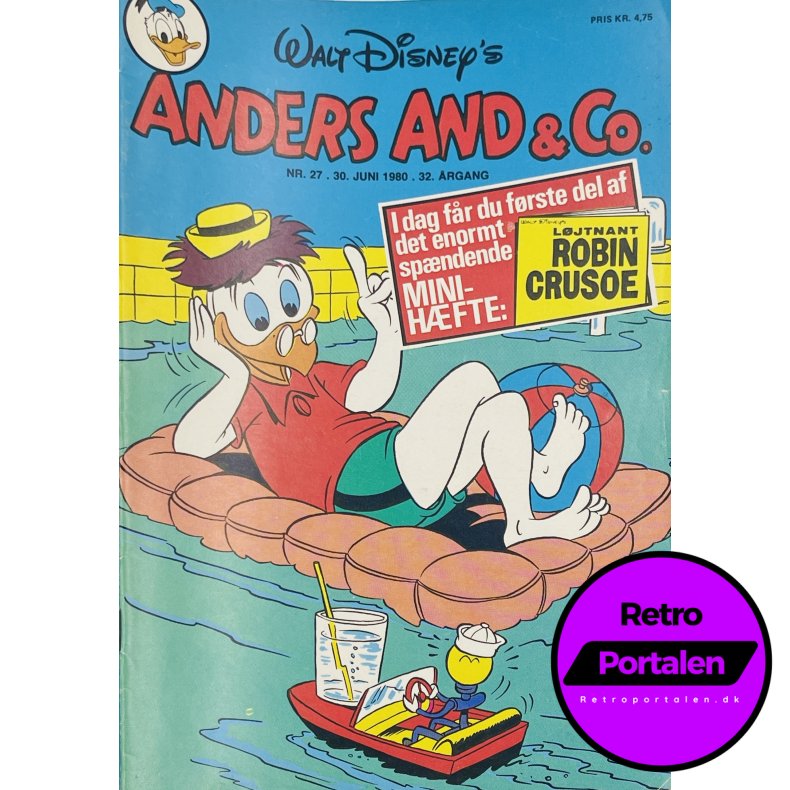 Anders And 1980 Nr. 27 m. Indl�g