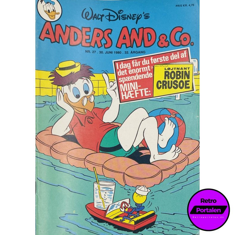 Anders And 1980 Nr. 27 m. Indlg