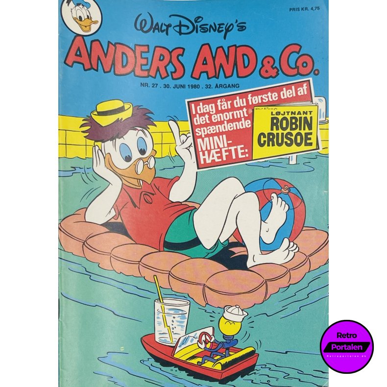 Anders And 1980 Nr. 27 m. Indl�g