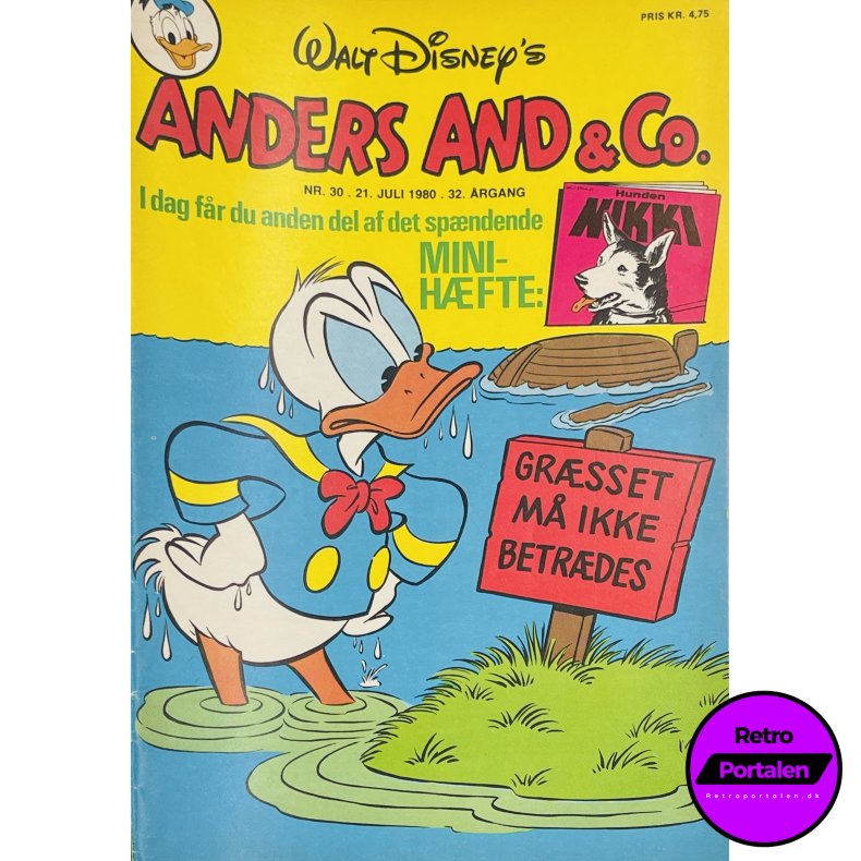 Anders And 1980 Nr. 30 m. Indlg