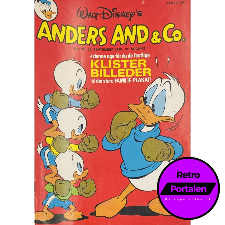Anders And 1980 Nr. 39 m. Indl�g 