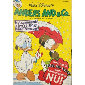Anders And 1981 Nr. 7 m. Indlg