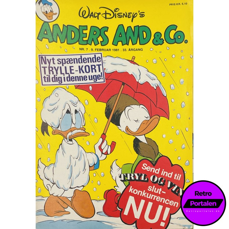 Anders And 1981 Nr. 7 m. Indl�g