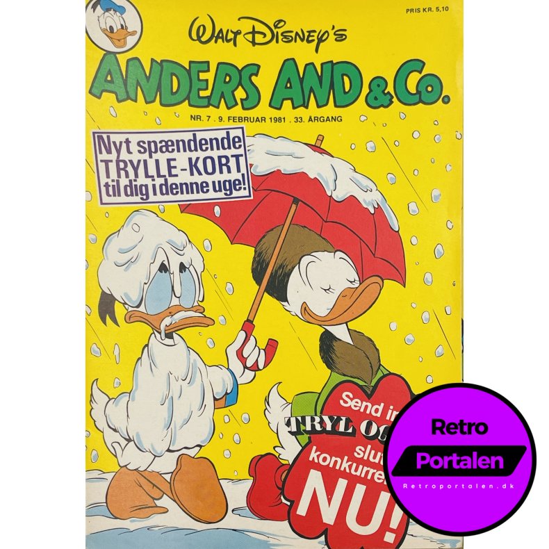 Anders And 1981 Nr. 7 m. Indl�g