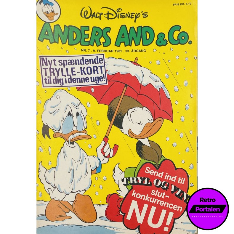 Anders And 1981 Nr. 7 m. Indlg