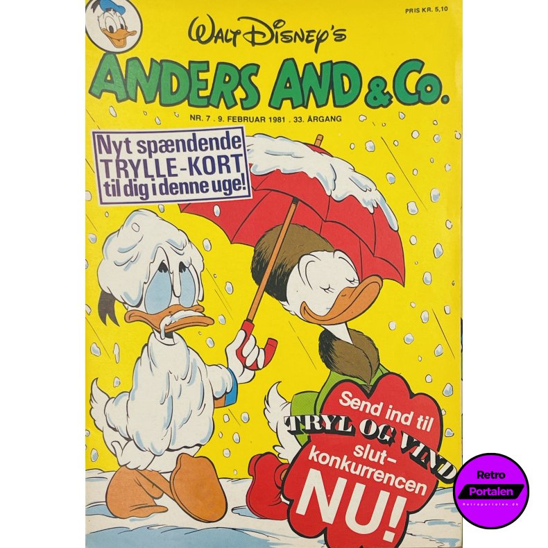Anders And 1981 Nr. 7 m. Indl�g