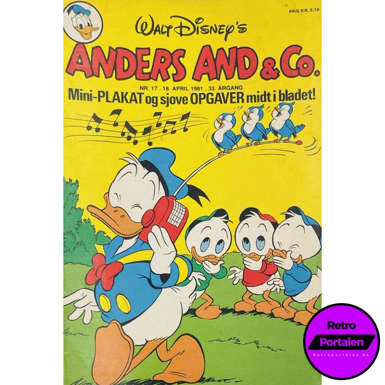 Anders And 1981 Nr. 17 m. Indl�g