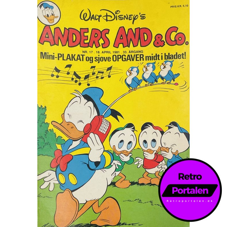 Anders And 1981 Nr. 17 m. Indl�g