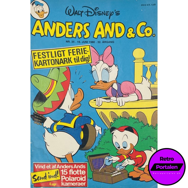 Anders And 1980 Nr. 25 m. Indl�g