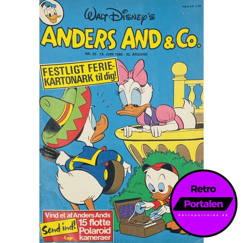 Anders And 1980 Nr. 25 m. Indl�g