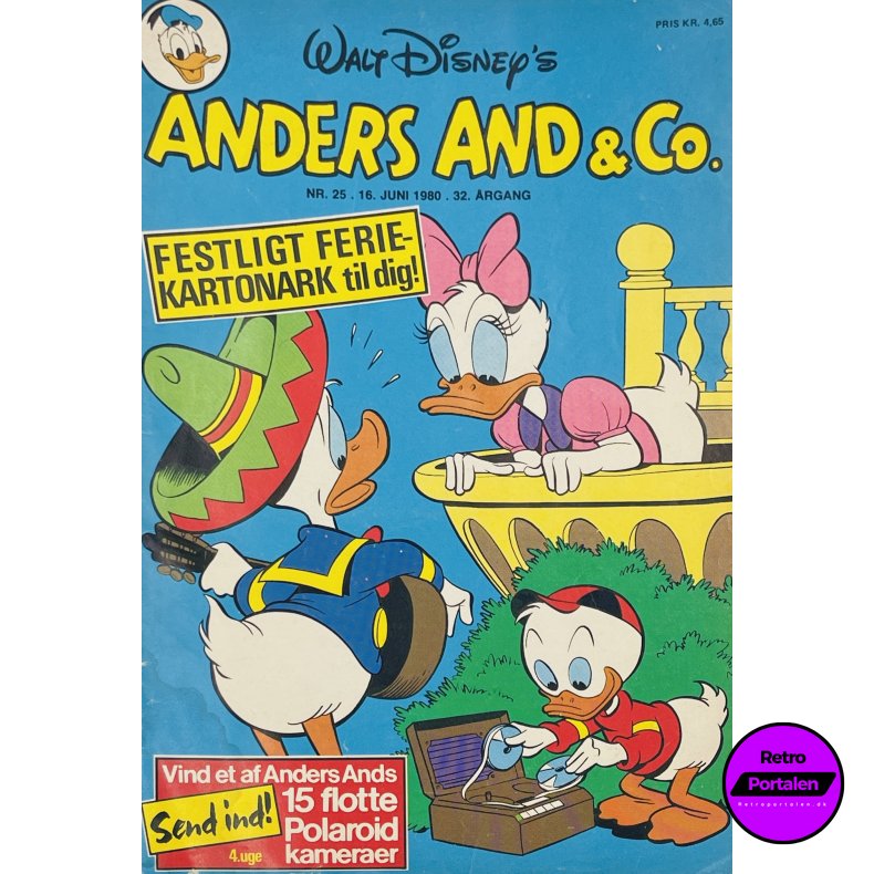 Anders And 1980 Nr. 25 m. Indl�g