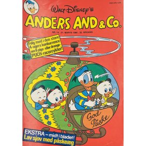 Anders And 1980 Nr. 14 m. Indlg