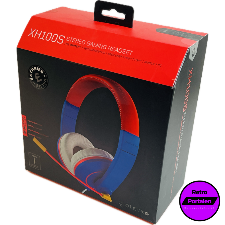 Gioteck NSW XH100S Wired Gaming Headset - Blue / RED (NY) (0812313010900) 