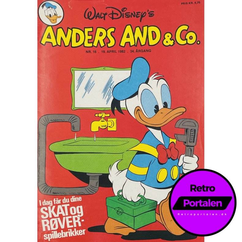 Anders And 1982 Nr. 16 m. Indl�g