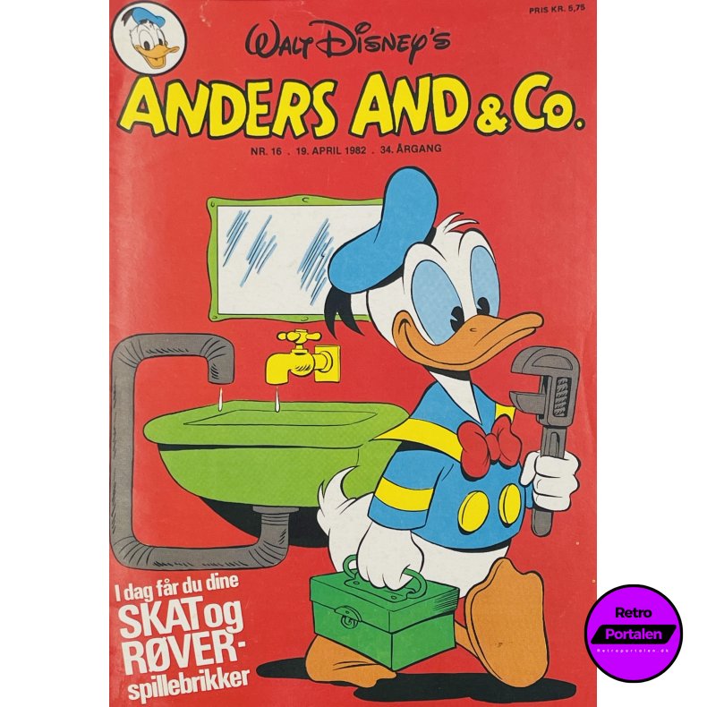 Anders And 1982 Nr. 16 m. Indl�g