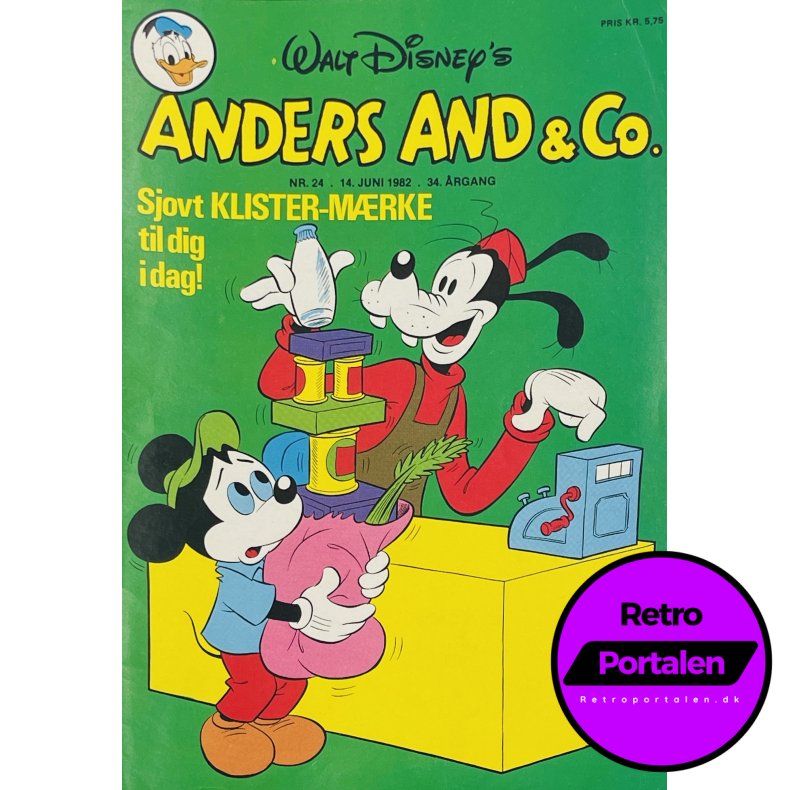 Anders And 1982 Nr. 24 m. Indl�g
