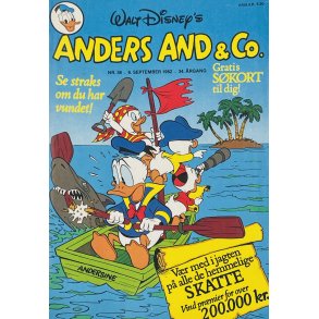 Anders And 1982 Nr. 36 m. 3 Stk. Indlg