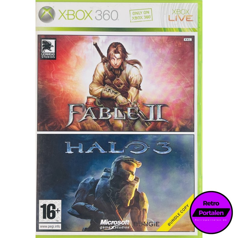 Fable 2 + Halo 3 (2 disc) (Xbox 360)