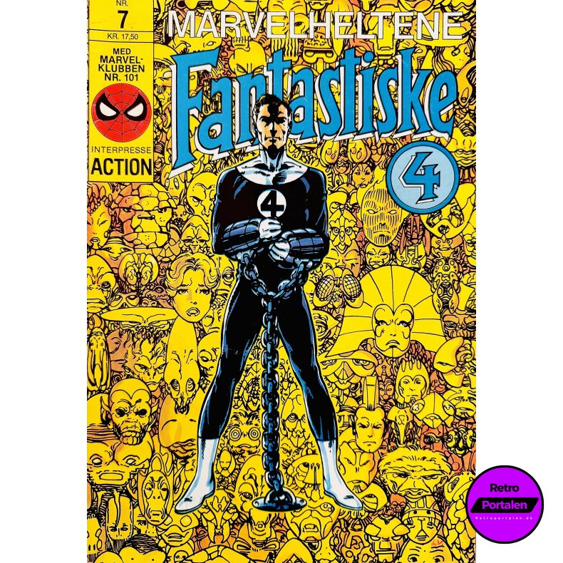 Marvelheltene Fantastiske 4 1987 Nr. 7 (Dansk) (Marvel) (Tegneserie)