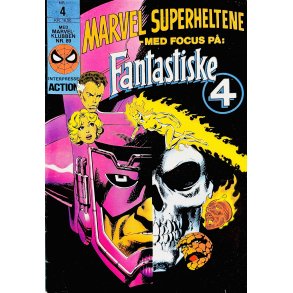 Marvel Superheltene Med Focus P�: Fantastiske 4 Nr. 4 (1986) (Dansk) (Marvel) (Tegneserie)